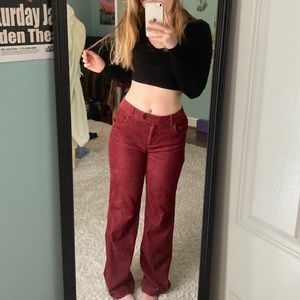 Vintage Ann Taylor Maroon Corduroy flares